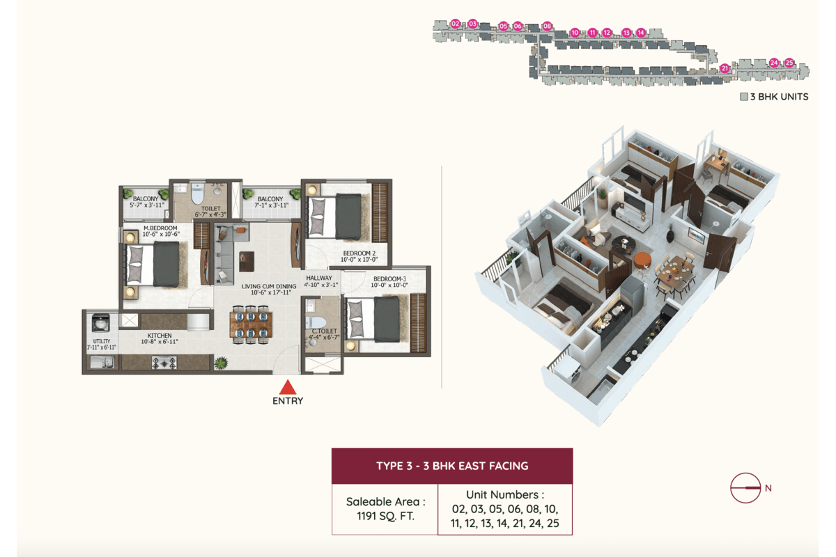 Sowparnika Euphoria 3bhk Floor Plan