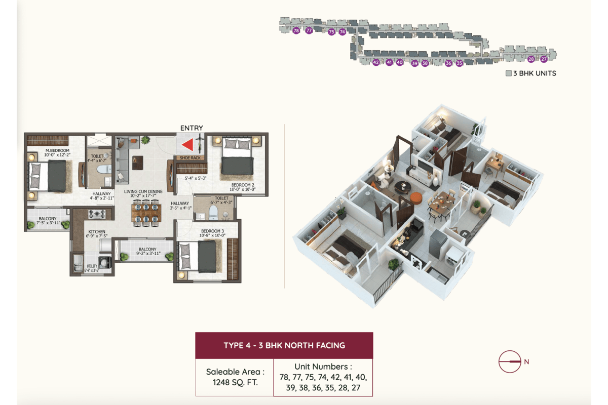 Sowparnika Euphoria 3bhk Floor Plan