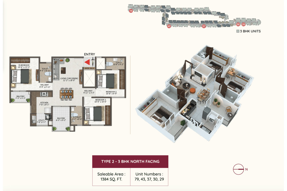 Sowparnika Euphoria 3bhk Floor Plan